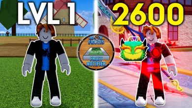 Personnage de Blox Fruits utilisant le Fruit Notifier pour trouver un fruit