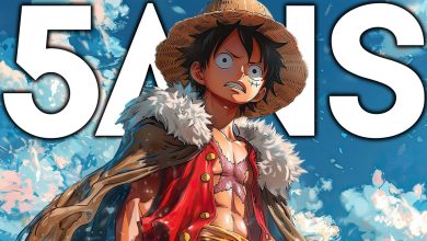 Luffy et les Chapeaux de paille dans One Piece, illustration sur le plan initial d’Oda en cinq ans