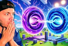 Fruit du Portail dans Blox Fruits avec des portails dimensionnels bleus